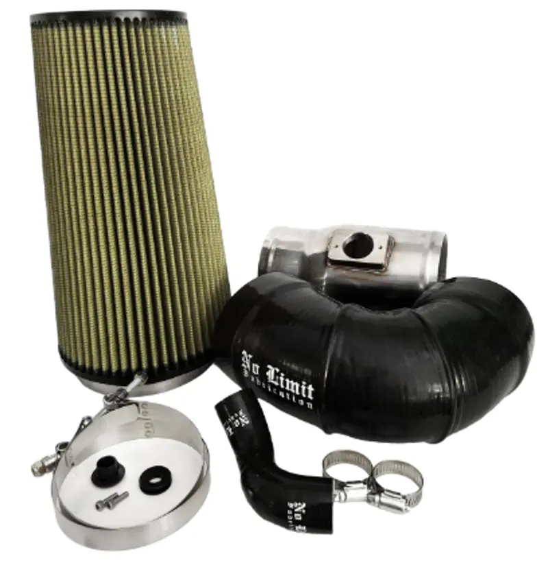 No Limit Fabrication Polished Cold Air Intake With Pro Guard 7 Filter For 2008–2010 Ford 6.4L Powerstroke 1