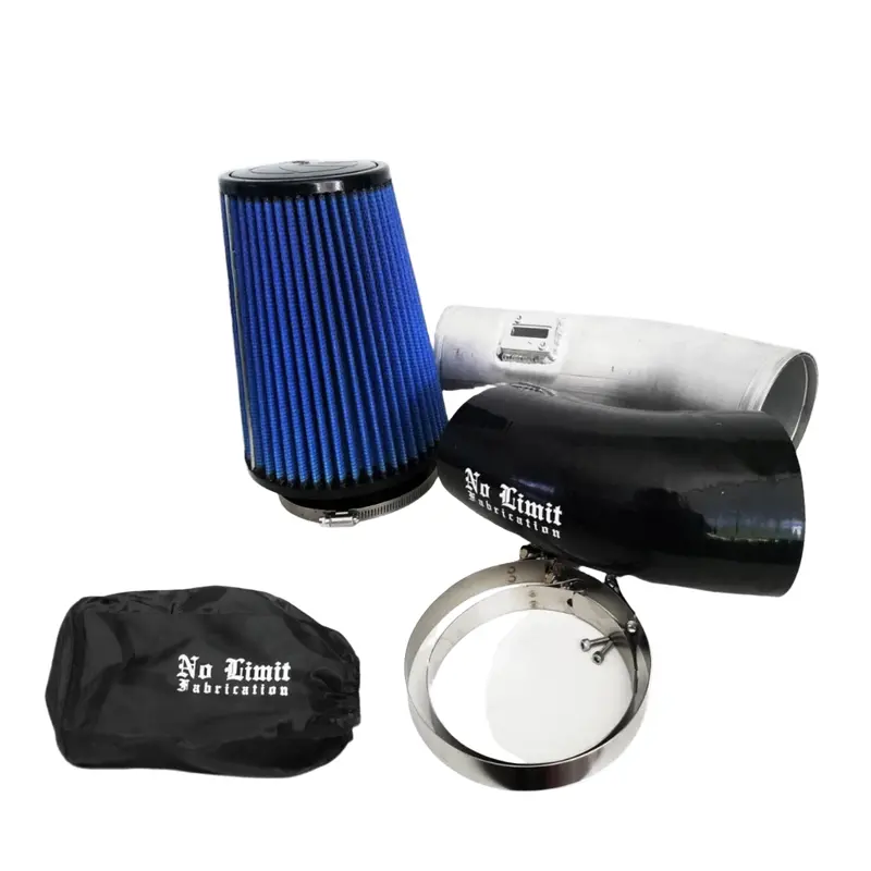 No Limit Fabrication Raw Cold Air Intake With Oiled Filter & Black Pre-Filter For 2011–2016 Ford 6.7L Powerstroke 1