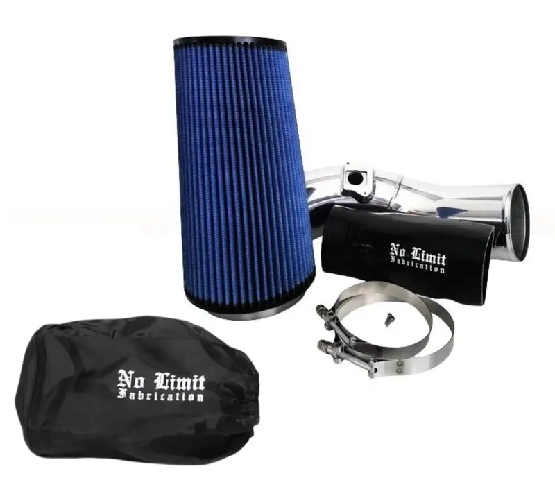 No Limit Polished Cold Air Intake With Pro5r Filter And Black Pre-Filter For 2003 6.0L Powerstroke 1