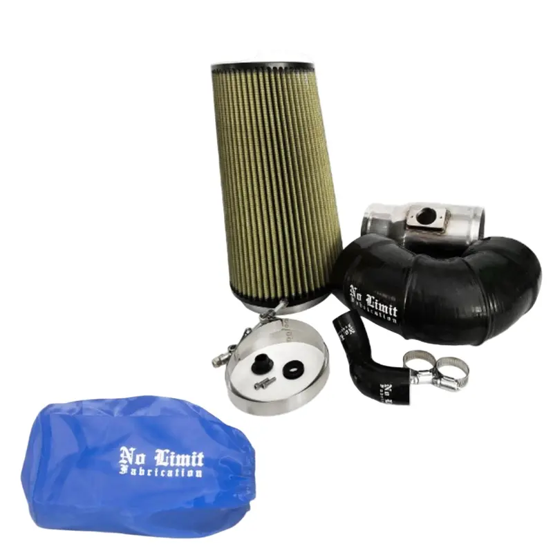 No Limit Raw Air Intake With Pro Guard 7 Filter And Blue Pre-Filter For 2008–2010 Ford 6.4L Powerstroke 1