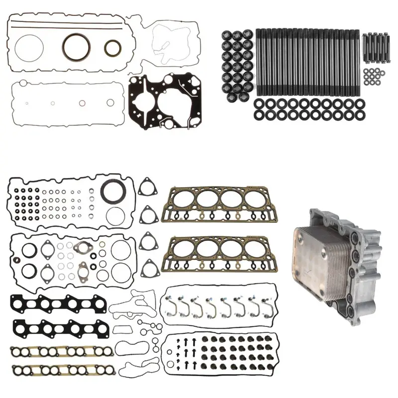 Oem Head Gaskets & Oil Cooler/Arp Studs/Gasket Kit 08-10 Ford 6.4L Powerstroke 1