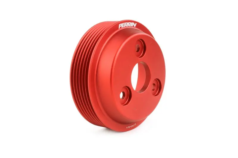 Perrin 15-22 Subaru Wrx / 14-18 Fxt / 18-21 Crosstrek Lightweight Water Pump Pulley - Red 1