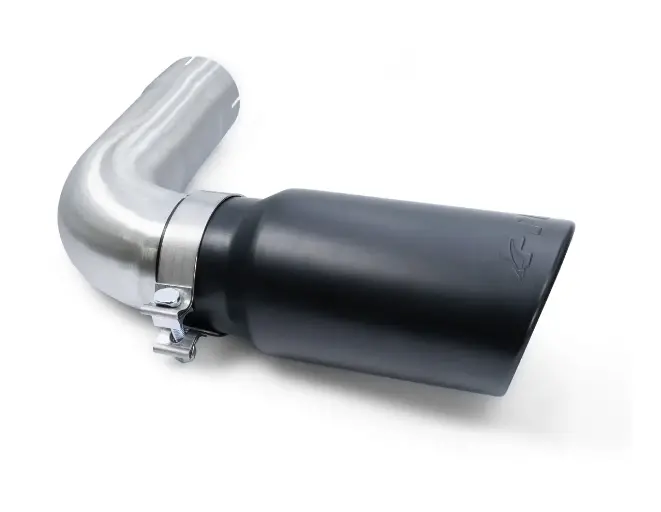 Ppe 4" Steel Turn-Out Exhaust Pipe W/ 5" Black Tip For 2007-2019 Gm 6.6L Duramax 1