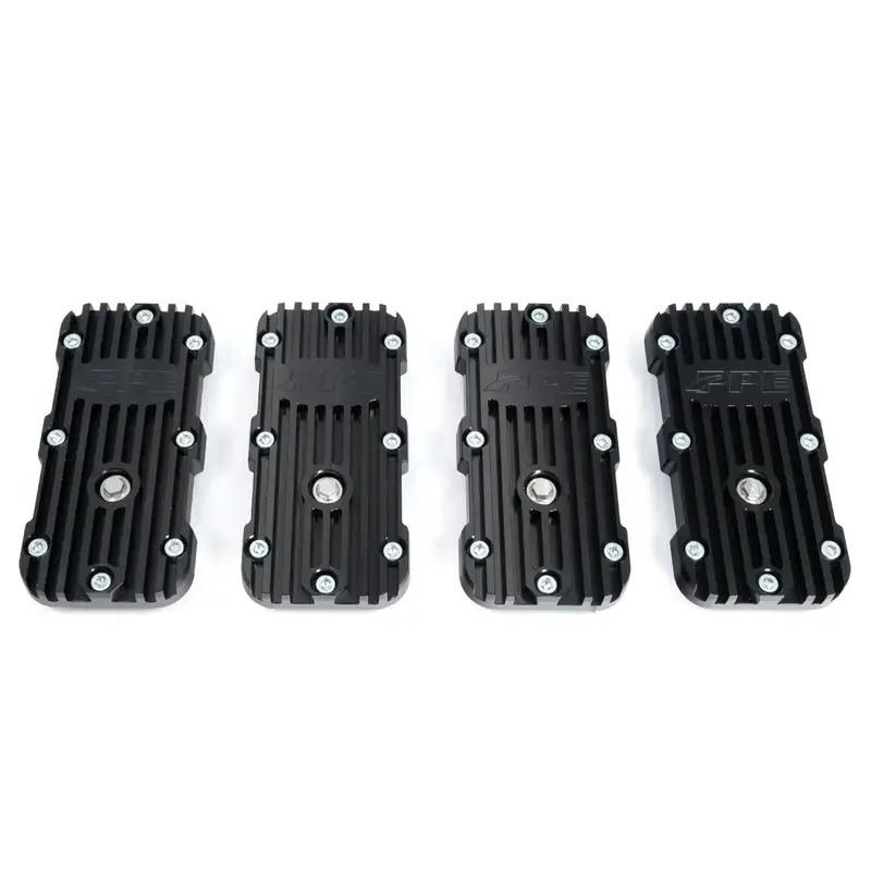 Ppe Billet Black Geared Hub Heat Sink Cover Set For 92-06 Hummer H1 Hmmwv Humvee 2