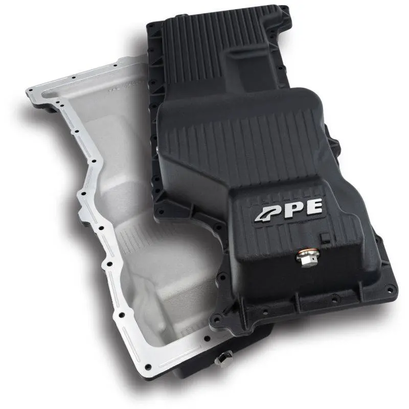 Ppe Black Aluminum Heavy-Duty Deep Engine Oil Pan For 19+ Chevy Gmc 3.0L Duramax 1