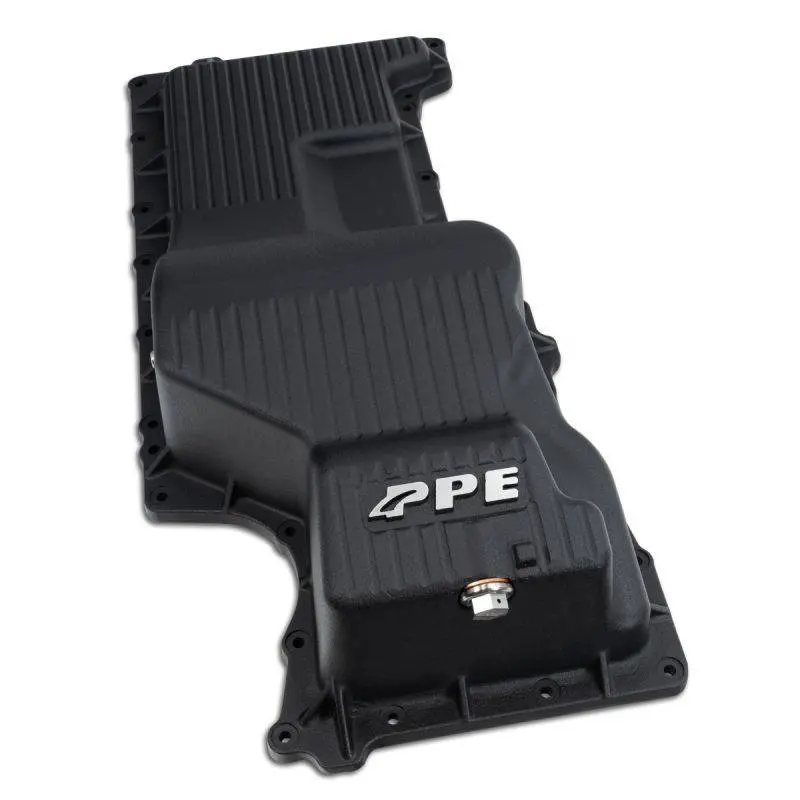 Ppe Black Aluminum Heavy-Duty Deep Engine Oil Pan For 19+ Chevy Gmc 3.0L Duramax 2