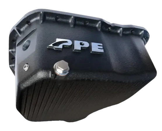 Ppe Black Aluminum Oil Pan & Rear Differential Cover For 01-10 Gm 6.6L Duramax 2