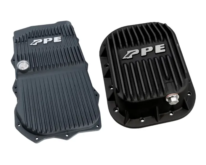 Ppe Black Aluminum Transmission & Oil Pan For 18-24 Jeep Wrangler/Gladiator 3.6L 1