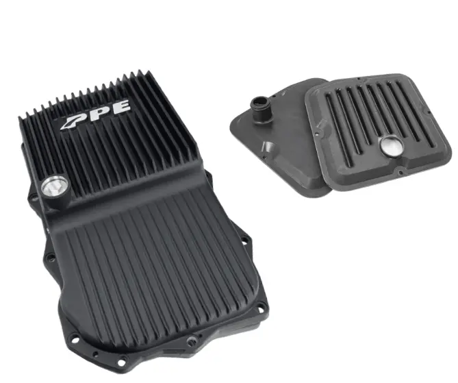 Ppe Black Aluminum Transmission Pan W/ 2 Filters For 13-22 Ram 1500/Challenger 1