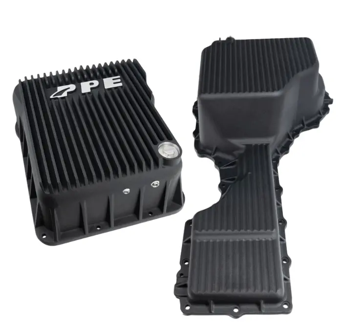 Ppe Black Deep Aluminum Transmission & Oil Pan Kit For 2017-2019 Gm 6.6L Duramax 1