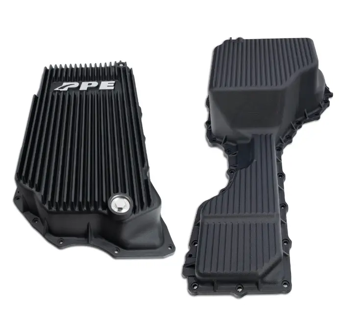 Ppe Black Deep Aluminum Transmission & Oil Pan Kit For 2020-2024 Gm 6.6L Duramax 1
