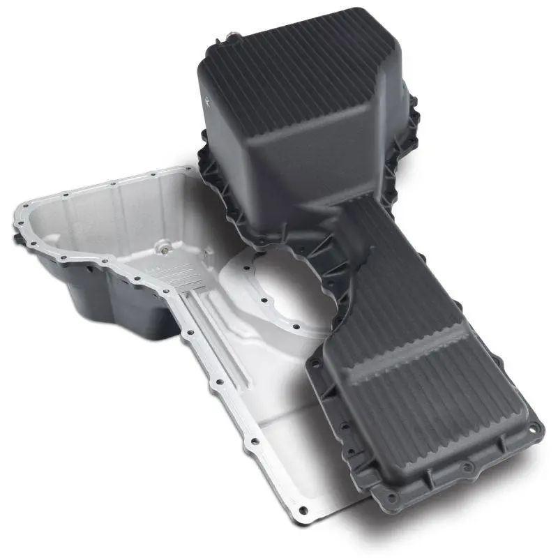 Ppe Black Deep Capacity Cast Aluminum Oil Pan For 17-19 Chevy/Gmc 6.6L Duramax 1