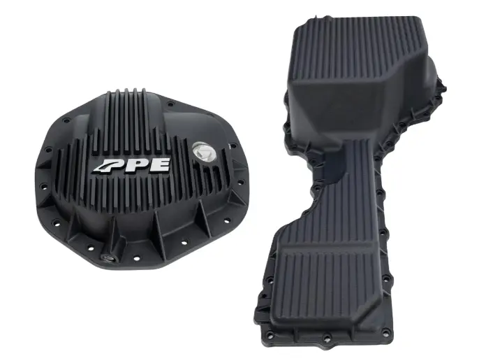 Ppe Black Deep Oil Pan & Rear Differential Cover For 2020-2023 Chevy/Gmc Silverado/Sierra 2500/3500 6.6L Duramax 1