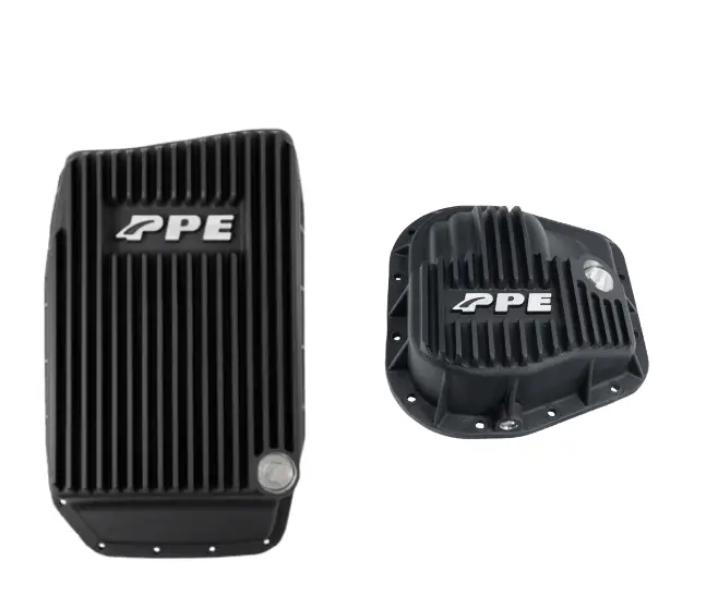 Ppe Black Deep Trans Pan & Rear Diff Cover For 09-17 Ford F150 6R80 9.75"-12 1
