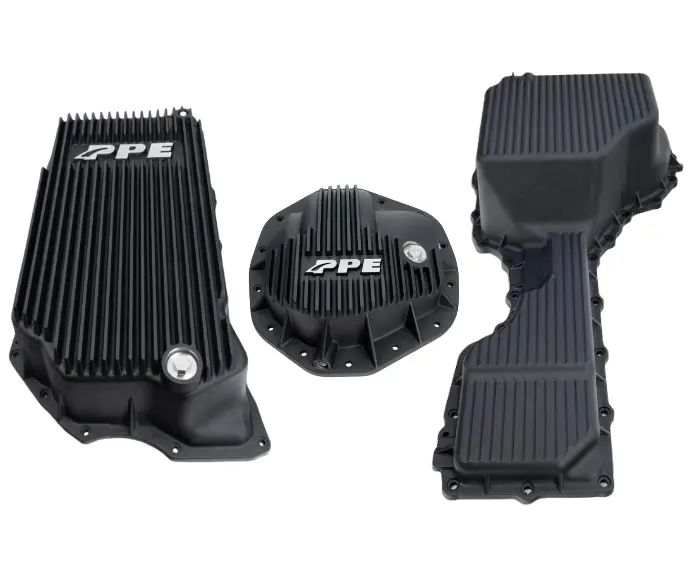 Ppe Black Deep Transmission/Oil Pan/Rear Diff Cover For 2020-2024 Gm 6.6L Duramax 1