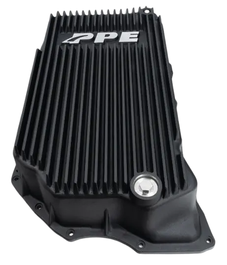 Ppe Black Deep Transmission Pan & Rear Diff Cover For 2020-2024 Gm 6.6L Duramax 2