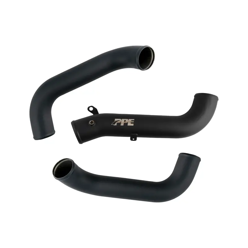 Ppe Black Hot & Cold Side Intercooler Pipe Kit For 17-19 Gmc Chevy 6.6L Duramax 2