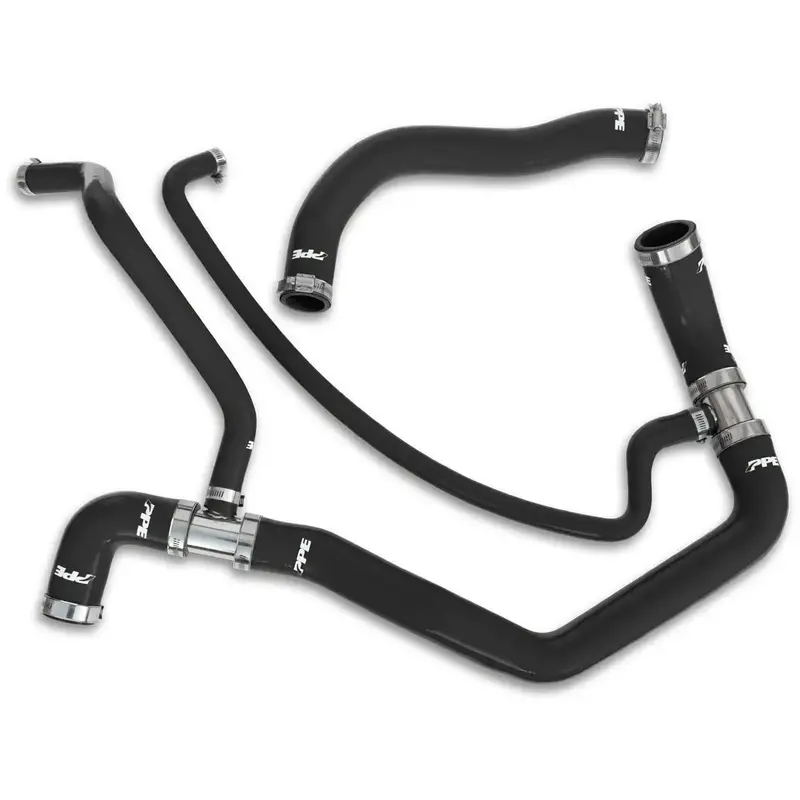 Ppe Black Silicone Upper & Lower Coolant Hose Kit For 2001-2005 Gm 6.6L Duramax 1
