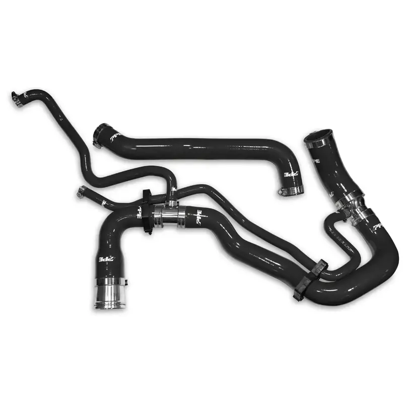 Ppe Black Silicone Upper & Lower Coolant Hose Kit For 2011-2016 Gm 6.6L Duramax 1
