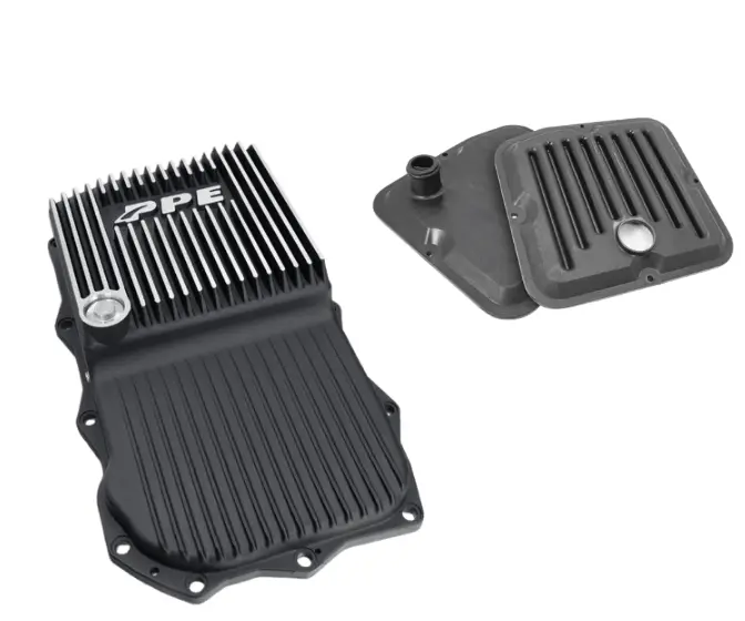 Ppe Brushed Aluminum Transmission Pan W/ 2 Filters For 13-22 Ram 1500/Challenger 1