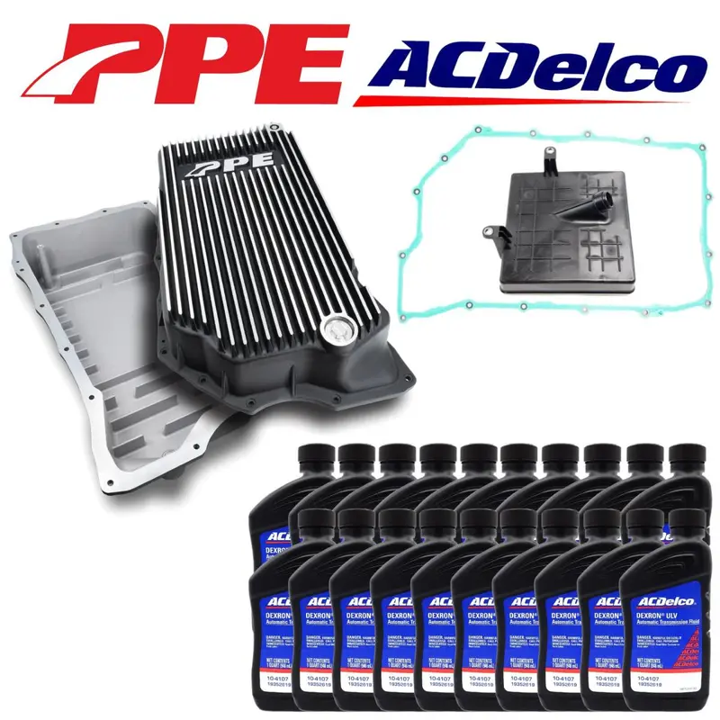 Ppe Brushed Deep Trans Pan/Acdelco Service Kit For 2020-2023 Gm 2500Hd/3500Hd L5p 1