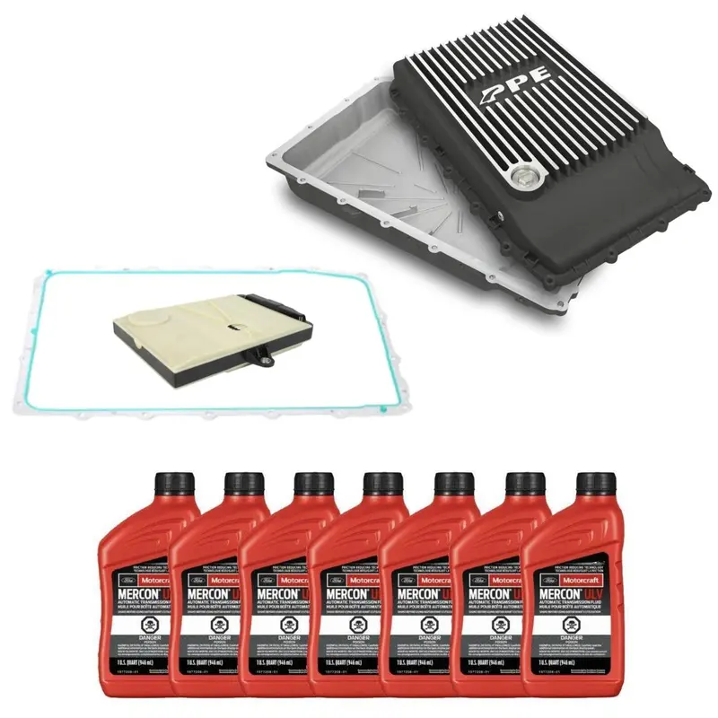 Ppe Brushed Heavy Duty Trans Pan/Filter/Gasket Kit For 2021-2022 Ford Bronco / 2019-2022 Ford Ranger W/ 10R60 1