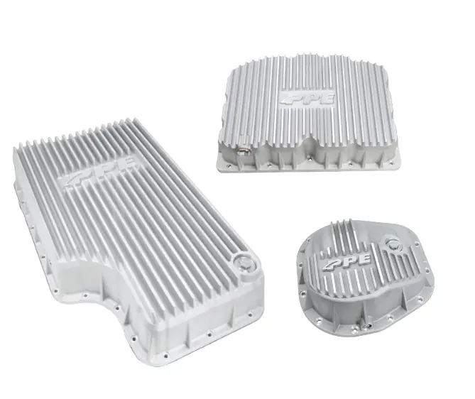 Ppe Deep Trans Pan Diff Cover & Oil Pan Kit For 11-19 Ford F250/F350 6R140 - Raw 1