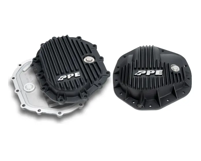 Ppe Heavy Duty Black Front & Rear Differential Cover For 20-24 Gm 6.6L Duramax 1