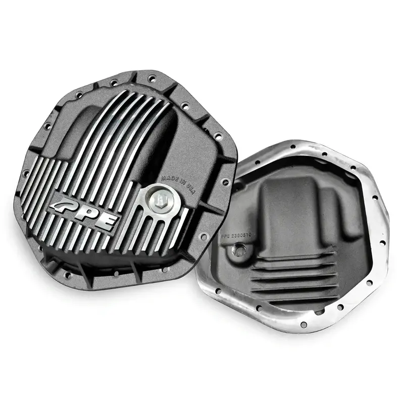 Ppe Heavy Duty Brushed Aluminum Rear Differential Cover For 01-19 Gm/Dodge 2500 3500 1