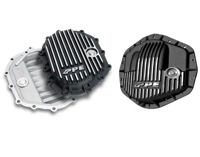 Ppe Heavy Duty Brushed Front & Rear Differential Cover For 11-19 Gm 6.6L Duramax 1