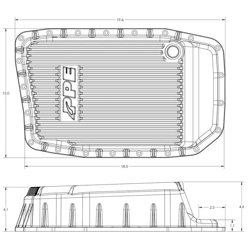 Ppe Heavy-Duty Deep Cast Aluminum Transmission Pan For 2009-2017 Ford W/ 6R80 2