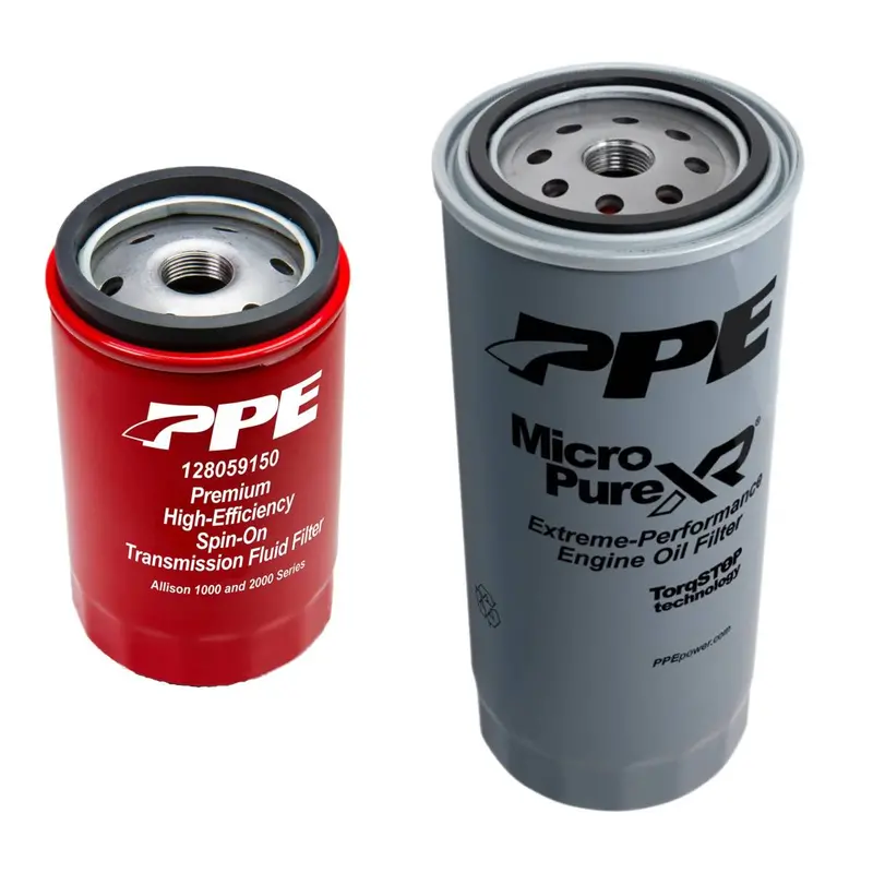 Ppe Micropure Extreme-Performance Oil Filter & Double Deep Spin-On Transmission Filter For 01-19 6.6L Duramax 1