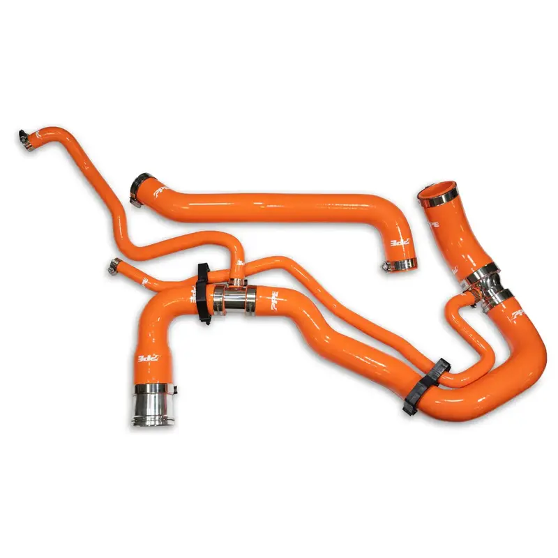 Ppe Orange Silicone Upper & Lower Coolant Hose Kit For 2011-2016 Gm 6.6L Duramax 1