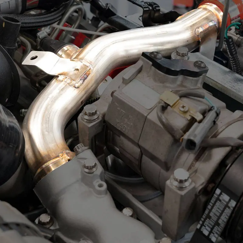Ppe Performance 304 Stainless Steel Engine Coolant Return Pipe (Raw) For 06-10 6.6 Duramax 1