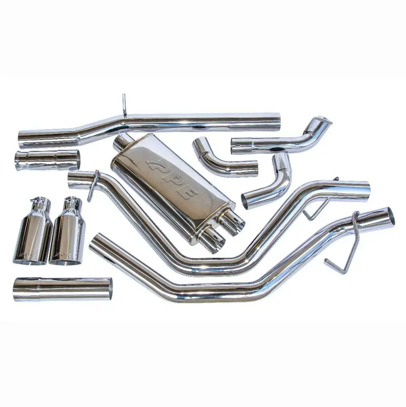 Ppe Polished 304 Ss Cat-Back Exhaust Kit & Tips For 09-13 Gmc/Chevy 1500 5.3L 1