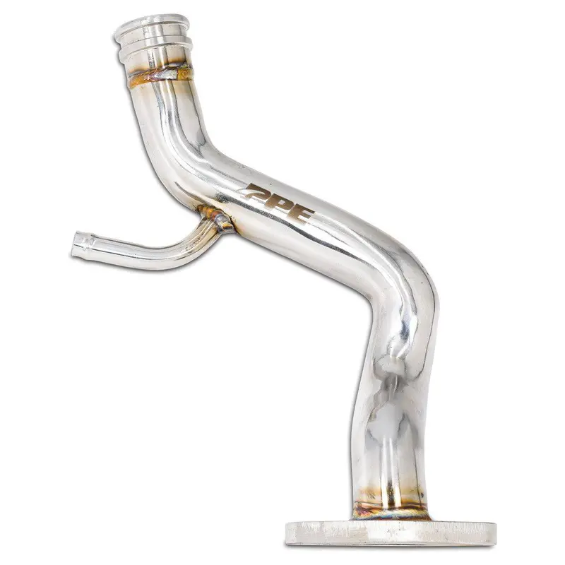 Ppe Polished 304 Stainless Steel Coolant Bypass Tube For 2006-2010 Gmc/Chevy 6.6L Duramax 1