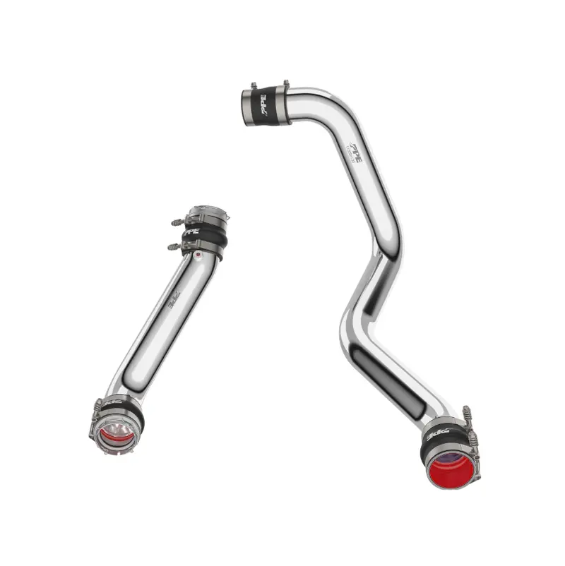Ppe Polished Hot & Cold Side Intercooler Pipes For 20-25 Gmc Chevy 6.6L Duramax 1