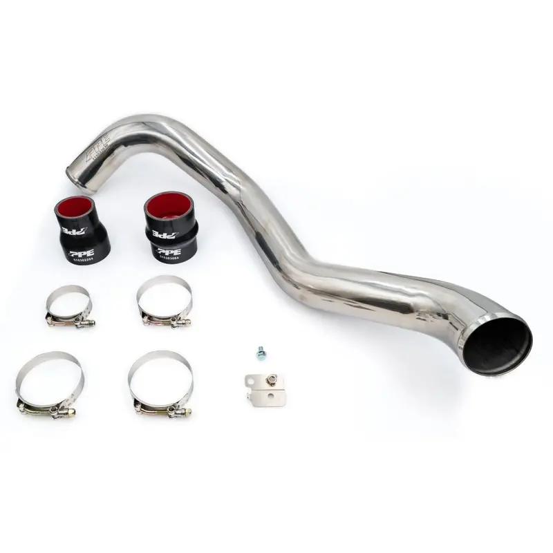 Ppe Polished Hot Side Intercooler Charge Pipe For 04-10 Gm 6.6L Duramax Diesel 1