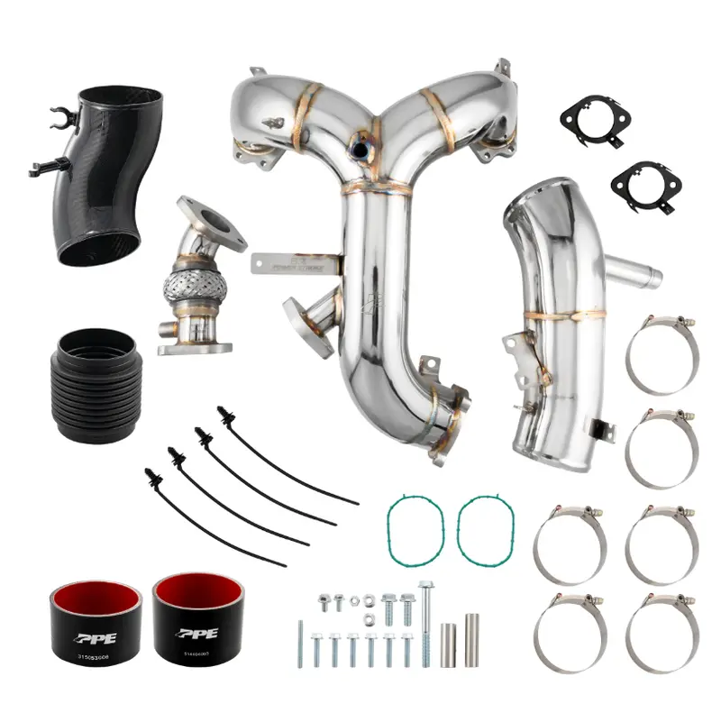 Ppe Polished Intake Manifold & Turbo Inlet Kit For 15-16 Ford 6.7L Powerstroke 1