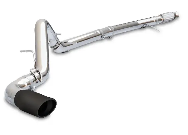 Ppe Polished Single Exit Cat-Back Exhaust W/ Black Tip For 20-22 Gm 3.0L Duramax 1