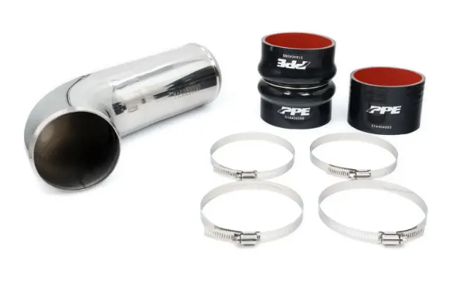 Ppe Polished Steel Turbo Inlet Pipe Kit For 2017-2019 Gmc/Chevy 6.6L L5p Duramax 1