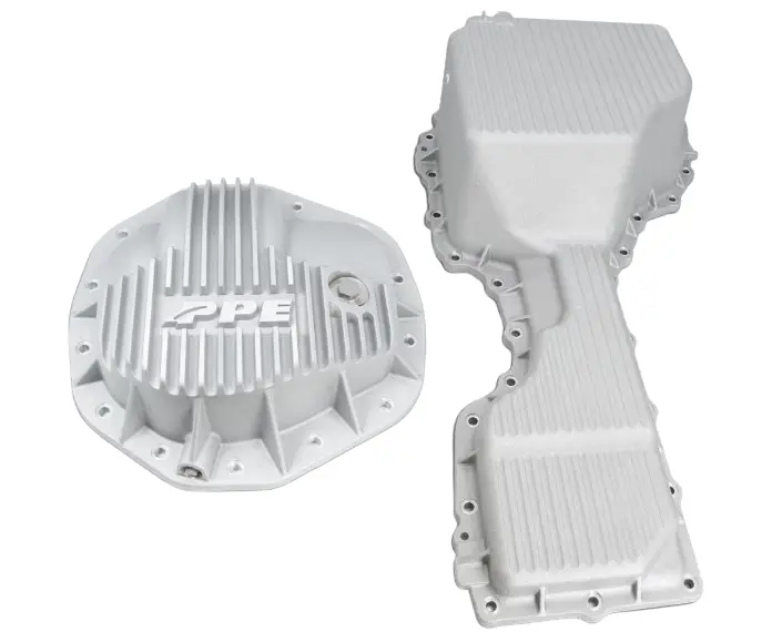 Ppe Raw Deep Oil Pan & Rear Differential Cover For 2020-2023 Chevy/Gmc Silverado/Sierra 2500/3500 6.6L Duramax 1
