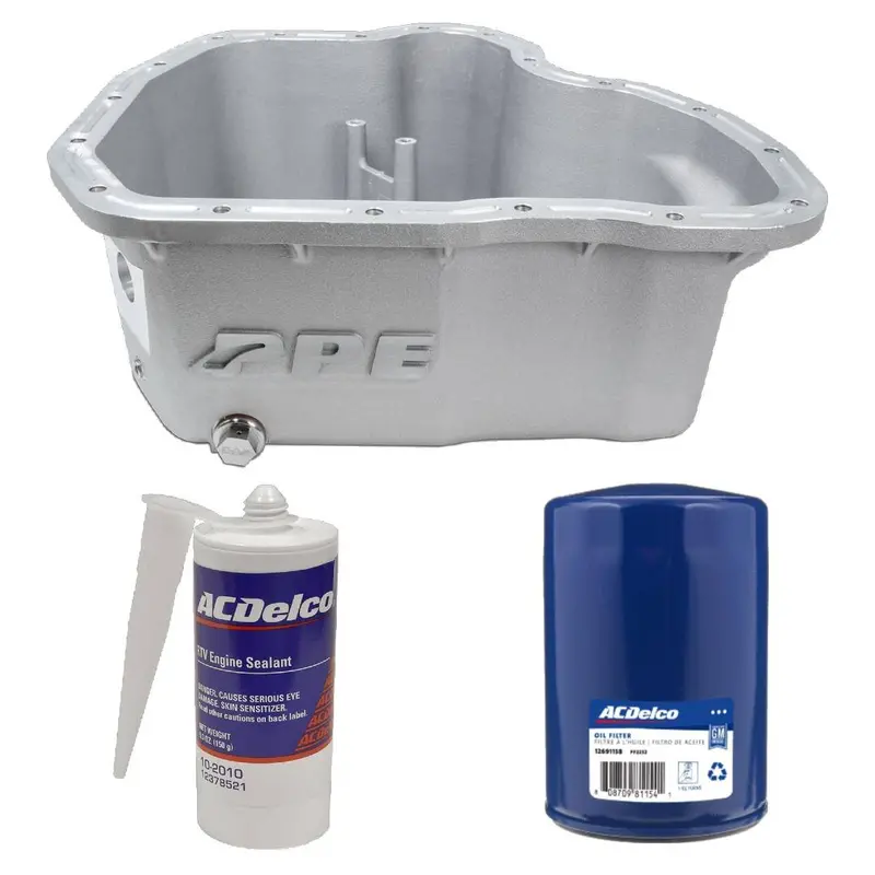 Ppe Raw Deep Oil Pan With Acdelco Filter & Rtv Sealant For 11-16 6.6L Duramax 1
