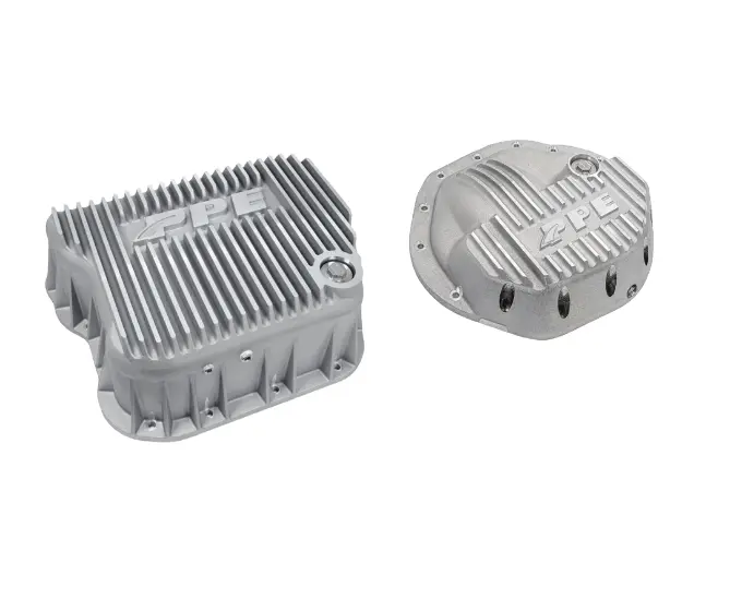 Ppe Raw Deep Trans Pan & Front Diff Cover For 03-09 Dodge Ram 2500/3500 5.9L 1