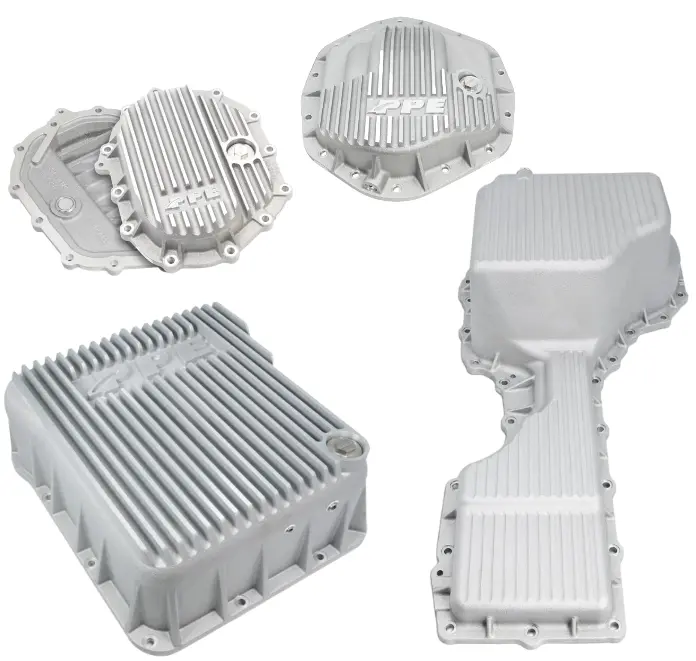 Ppe Raw Deep Transmission/Oil Pan/Front & Rear Diff Cover For 17-19 Gm 6.6L Duramax 1
