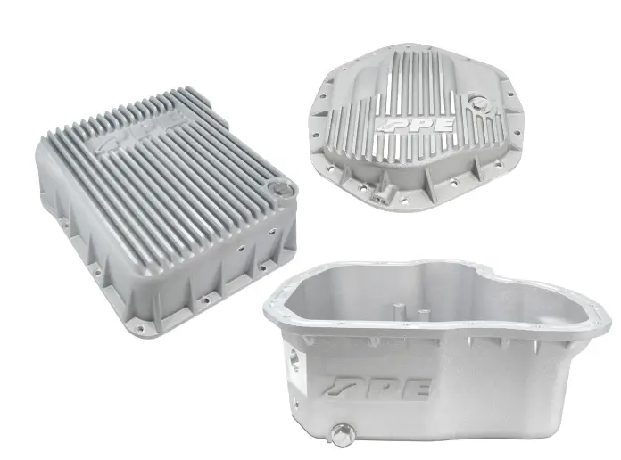 Ppe Raw Deep Transmission/Oil Pan/Rear Diff Cover For 2001-2010 Gm 6.6L Duramax 1