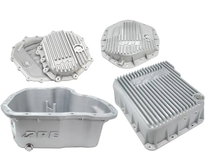 Ppe Raw Deep Transmission/Oil Pan/Rear & Front Diff Cover For 11-16 Gm 6.6L Duramax 1