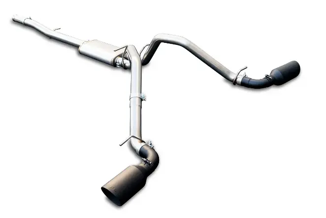 Ppe Raw Dual Exit Cat-Back Exhaust Kit W/ Black Tips For 2014-2019 Gm 1500 5.3L 1