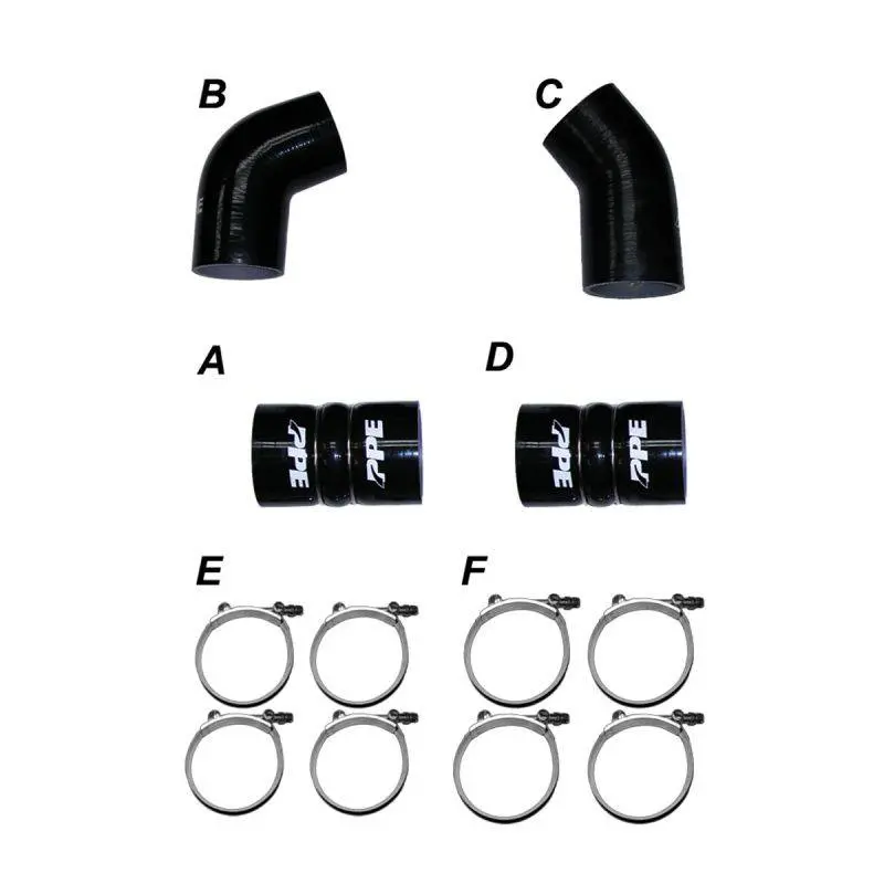 Ppe Silicone Hose Kit W/ Stainless Clamps For 04.5-05 Gm 6.6L Lly Duramax Diesel 1