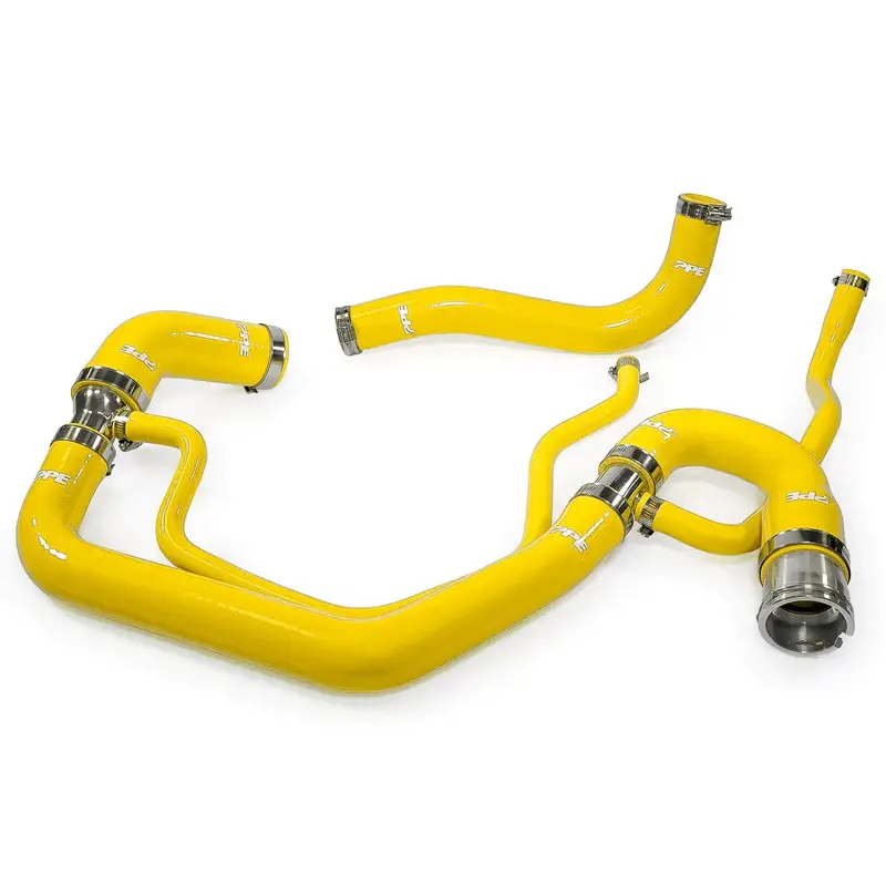 Ppe Yellow Silicone Upper & Lower Coolant Hose Kit For 2006-2010 Gm 6.6L Duramax 1